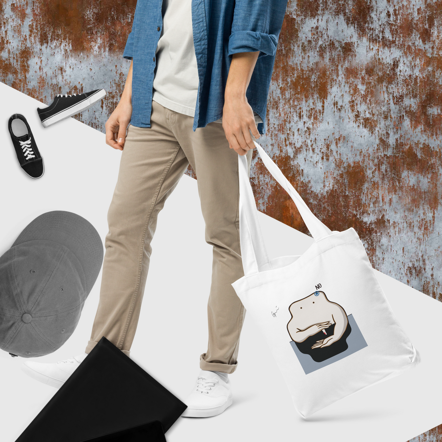 Cotton tote bag - little toy_NO